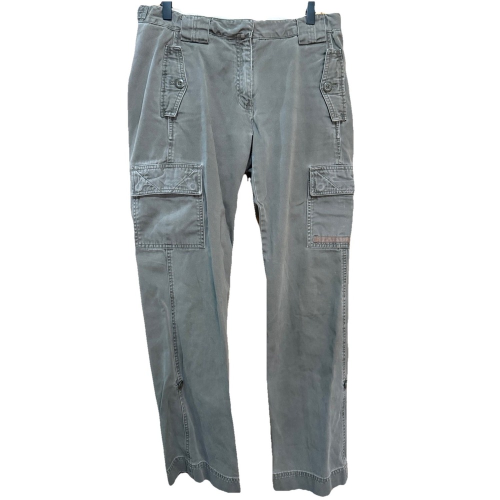 J Crew Cargo Pants Women's Light Canvas Pockets Straight Size 6 (31x31) Hiking